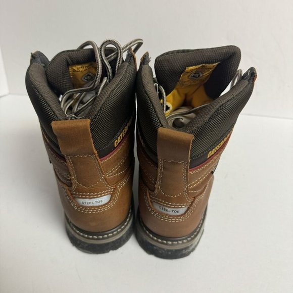 Caterpillar Mens Idaho 6” Waterproof Steel Toe Work Boot Brown Size 11.5 M